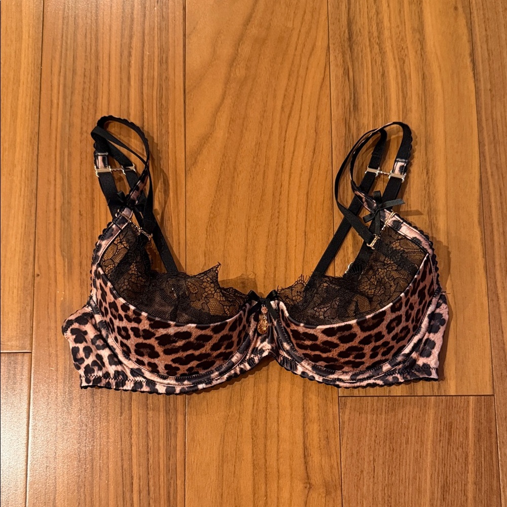 Honey Birdette Leopard Lace Bra